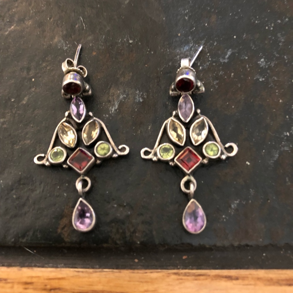 MONTANA 925 SILVER MULTI GEM EARRINGS